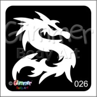 Glitter tattoo 026 Dragon Pack Of 5 (026 Dragon Pack Of 5)